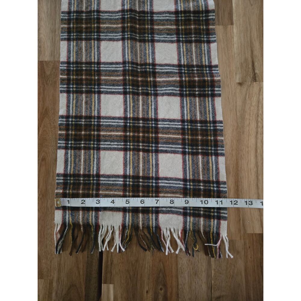Heritage Vintage Pendleton 100% Virgin Wool Plaid Fringe Scarf Rectangle Preppy - Picture 6 of 9